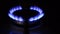 Natural gas stove burner blue flame