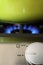 Natural gas stove dial, flame and pot