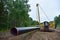 Natural Gas transmission pipeline and crude oil pipes Installation for transporting fuel supplies to households and businesses.