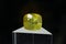 Natural gemstone sphene on black background