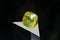 Natural gemstone sphene on black background