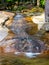 Natural granite slide waterfall