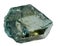 Natural green-blue crystal of apatite mineral