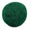 Natural green fine wool ball isolated clew macro