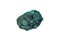 natural green malachite rough gem stone on the white background