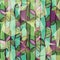 Natural green and purple spring pattern