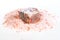 natural Halite mineral in pink Himalayan Salt