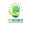 Natural hand health green logo