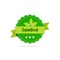 Natural healthy vegan market logo organic superfood sticker emblem for fresh food badge design