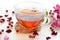 Natural herbal drink of rose hips