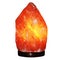 Natural Himalayan salt lamp on white background