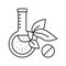 natural homeopathy liquid line icon vector illustration