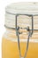 Natural honey with glass transparent closed jar macro