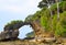 Natural Howrah Coral Bridge with Hill and Greenery, Laxmanpur Beach, Neil Island, Andaman, India