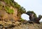 Natural Howrah Coral Bridge with Hill and Greenery, Laxmanpur Beach, Neil Island, Andaman, India