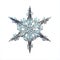 Natural ice crystal snowflake