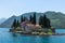 Natural islet with Saint George Benedictine monastery. Kotor Bay. Montenegro