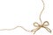 Natural Jute twine or burlap string with hemp rope bow border is