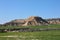 A natural landscape in Bardenas Desert.