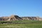 A natural landscape of plateau in Bardenas Desert 2.