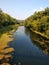 Natural landscape. A pond in a quiet secluded location