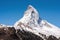 Natural Landscape Scenery View of Matterhorn Mountain Peak at Zermatt, Switzerland, Majestic Geologic Mountain Range of Alpine.