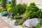 Natural landscaping in home garden