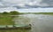 Natural lanscape width marsh Biebrza river in Poland. National Park.