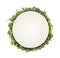 Natural leaves wreath of ivy with circle paper
