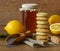 Natural lemon cookies with honey, poppy seeds.