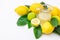 Natural lemons with lemon juice