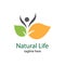 Natural life logo vector icon