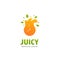 Natural lime fruit fresh juice logo with splash liquid orange icon illustration for juice bar or pressed juice business