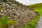 Natural limestone wall next to a path in the Burren