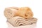 Natural Loofah Scrub Sponge and Soft Cotton Towels