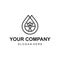 Natural lotus and water drop logo for wellness company