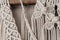 Natural Macrame Wall Hanging Close Up Pattern