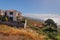 Natural Madeira landscape at the settlements built on high cliffs or in the hillsides rising steeply right from the sea