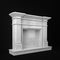 Natural marble fireplace view perspective