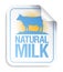 Natural milk sticker.