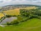 Natural monument Zebetin Lake from above, Czech Republic