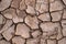 Natural mosaic formed by cracks in dry soil. Dead nature. Background and texture
