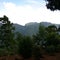 Natural mountains and forests with blue sky