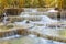 Natural multiple layers waterfall in deep forest national park