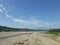 Natural nature landscape panorama view with blue sky and huge land