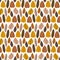 Natural neutral colors leaves seamless pattern vector