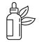 Natural oil dropper icon, outline style
