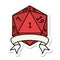 natural one d20 dice roll sticker