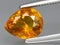 natural orange grossular garnet gem on the background