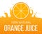 Natural orange juice label template